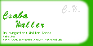 csaba waller business card